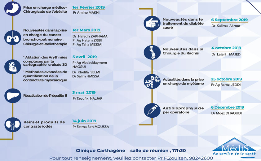 Les rencontres scientifiques du Centre Hospitalier Carthagène 